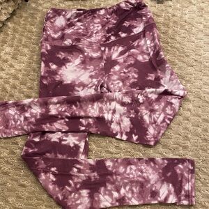 shosho Purple Tie-Dye Leggings
